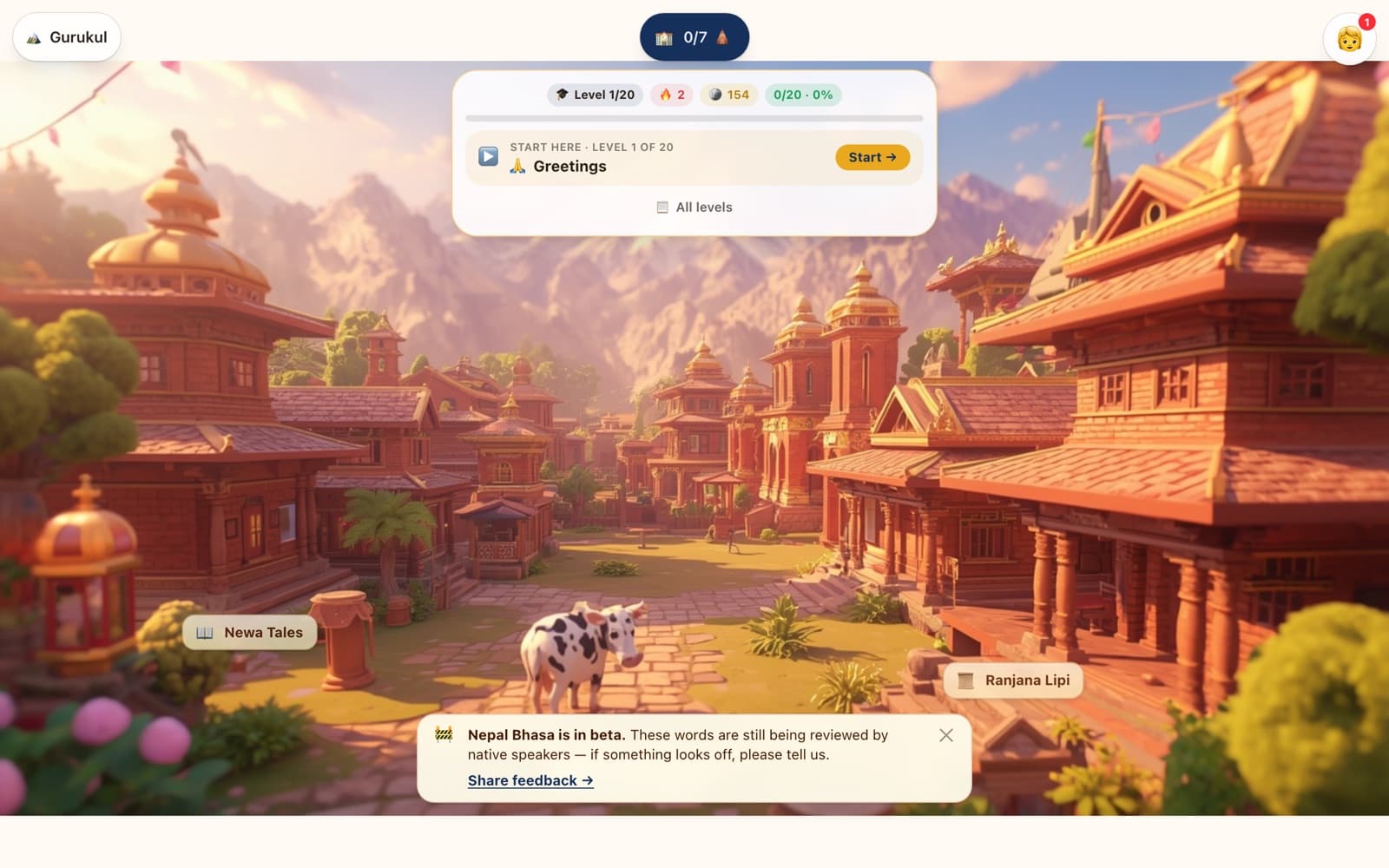 The Newa World inside Nepali Gurukul — a Kathmandu Valley of Newar pagodas, Newa Tales, and the Ranjana script